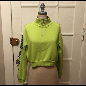Zipper Collar Sweatshirt
